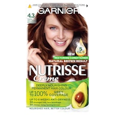 Garnier Nutrisse Creme Permanent Hair Colour - Dark Golden Brown 4.3