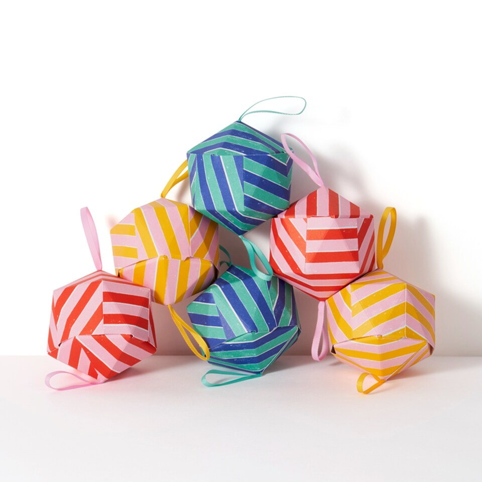 image 1 of Paperchase Cosmic Christmas 6 Pack Bauble Christmas Crackers