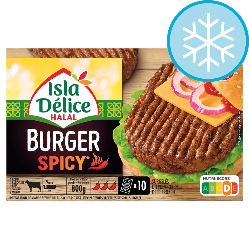 Isla Delice Halal Spicy Burger 800g