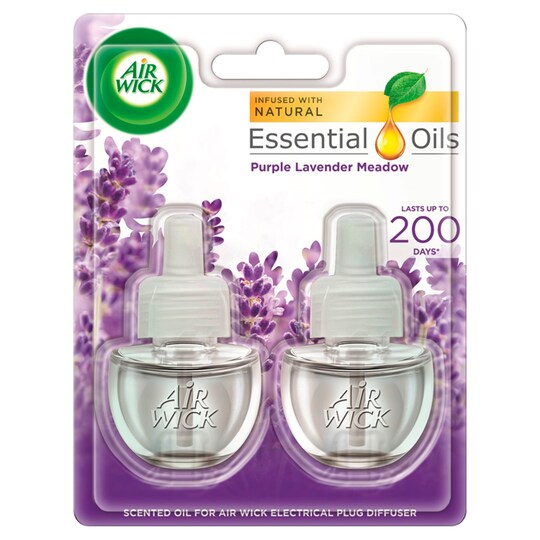 Airwick Air Freshener Purple Lavender Plug In Refill 2 X 17 Ml Tesco