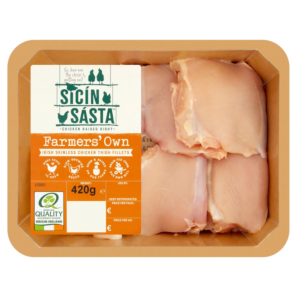 Sicin Sasta Irish Skinless Chicken Thigh Fillets 420G