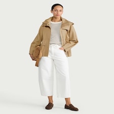 F&F Pure Cotton Oversized Hooded Jacket in Neutral