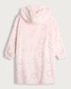 image 4 of F&F Girls Fleece Heart Print Longline Pyjama Hoodie in Multi