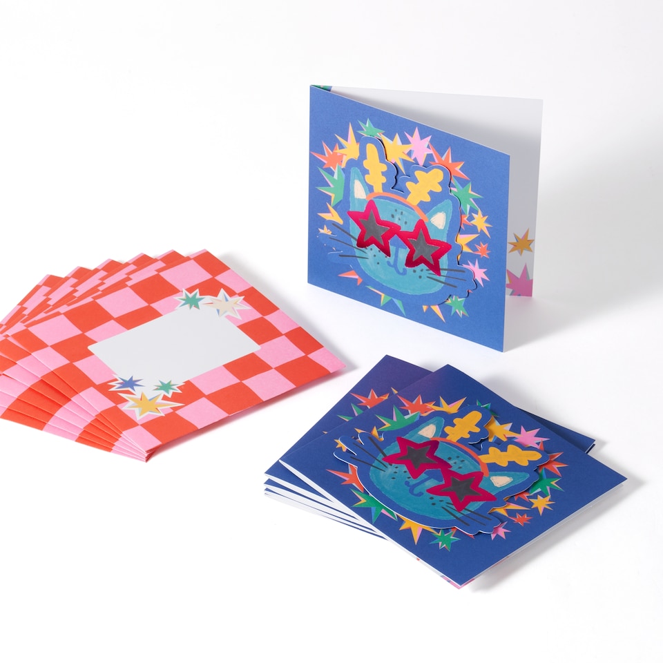 image 1 of Paperchase Cosmic Christmas Box of 6 Christmas Cards