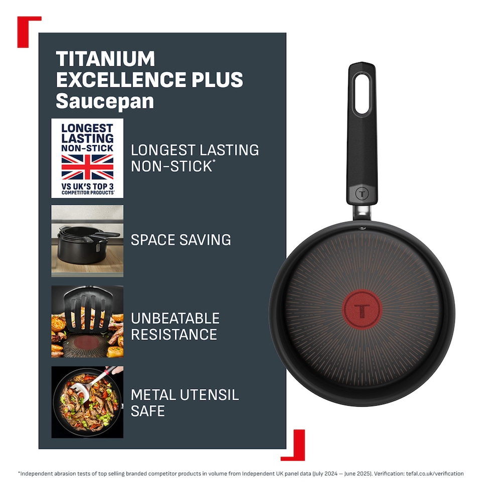 image 1 of Tefal Titanium Excellence Saucepan 16cm