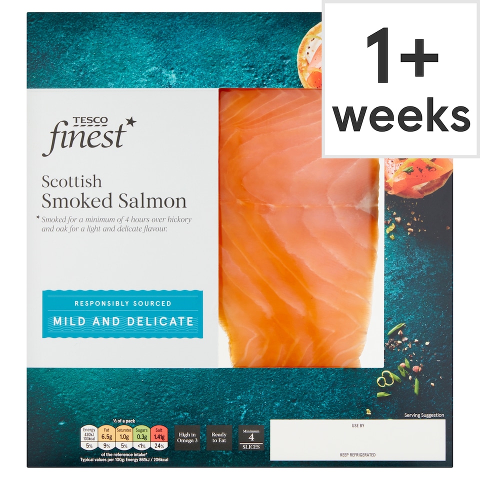 Tesco Finest Scottish Smoked Salmon Mild & Delicate 100g