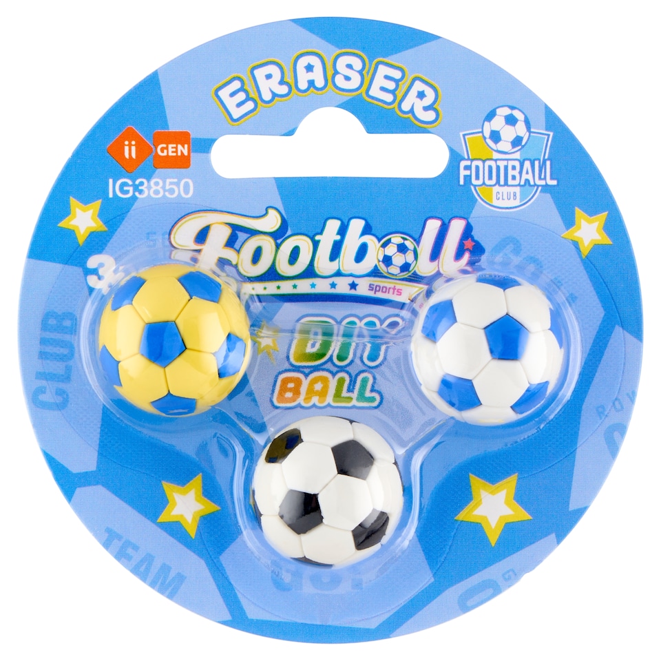 Football Eraser Set 3 pcs