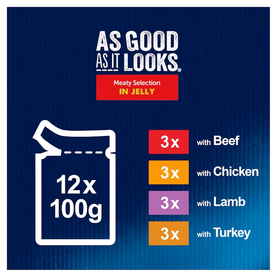 image 1 of Felix As Good As It Looks Senior Cat Food Meat 12 X 100G