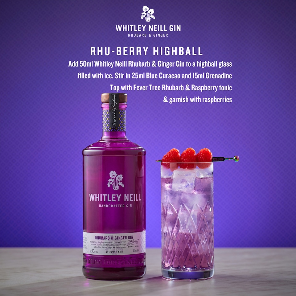 image 1 of Whitley Neill Gin - Rhubarb & Ginger 70cl
