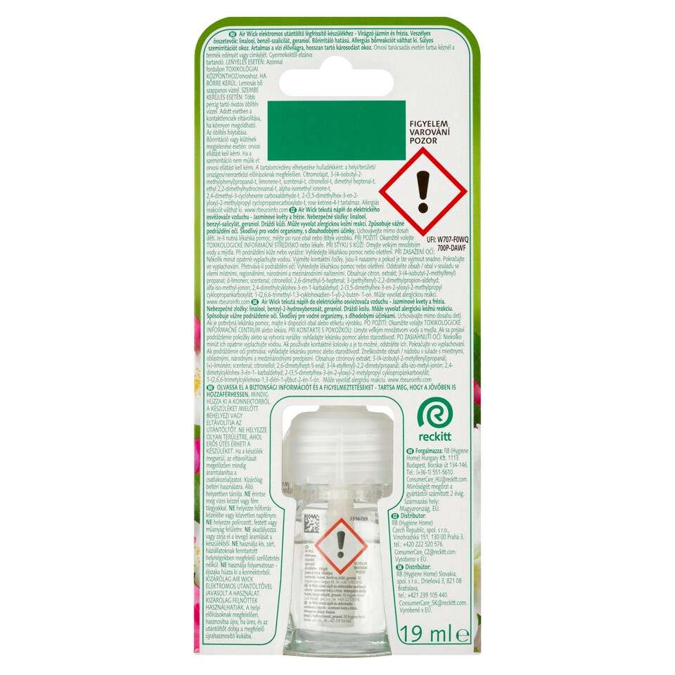 obrázok 1 z Air Wick Essential Oils Náplň do elektrického osviežovača vzduchu jazmínové kvety a frézia 19 ml