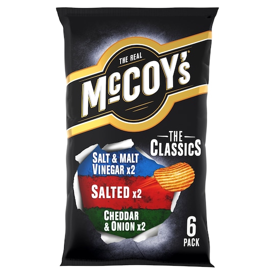 Mccoy's Classic Variety Crisps 6X25g Tesco Groceries