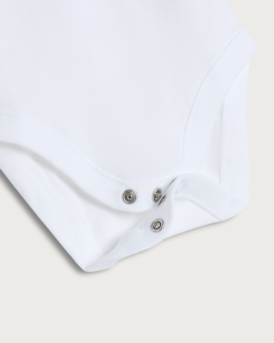 image 1 of F&F Baby 10-Pack Pure Cotton Short Sleeved Bodysuits in White
