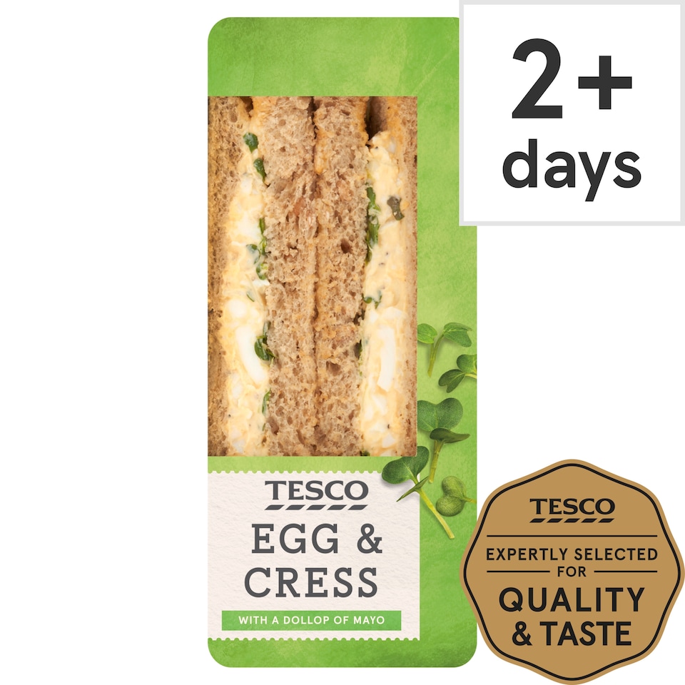 Tesco Egg & Cress Sandwich