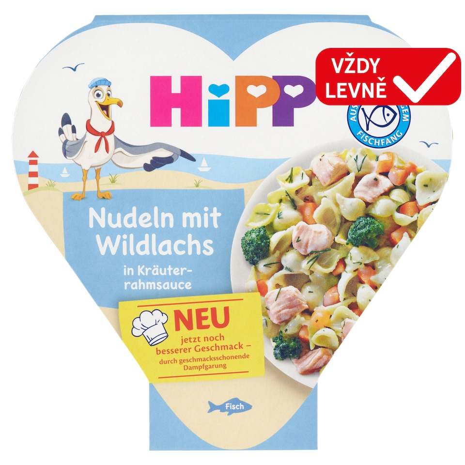 image 1 of HiPP Pasta with Wild Salmon and Herb-Cream Sauce 250g