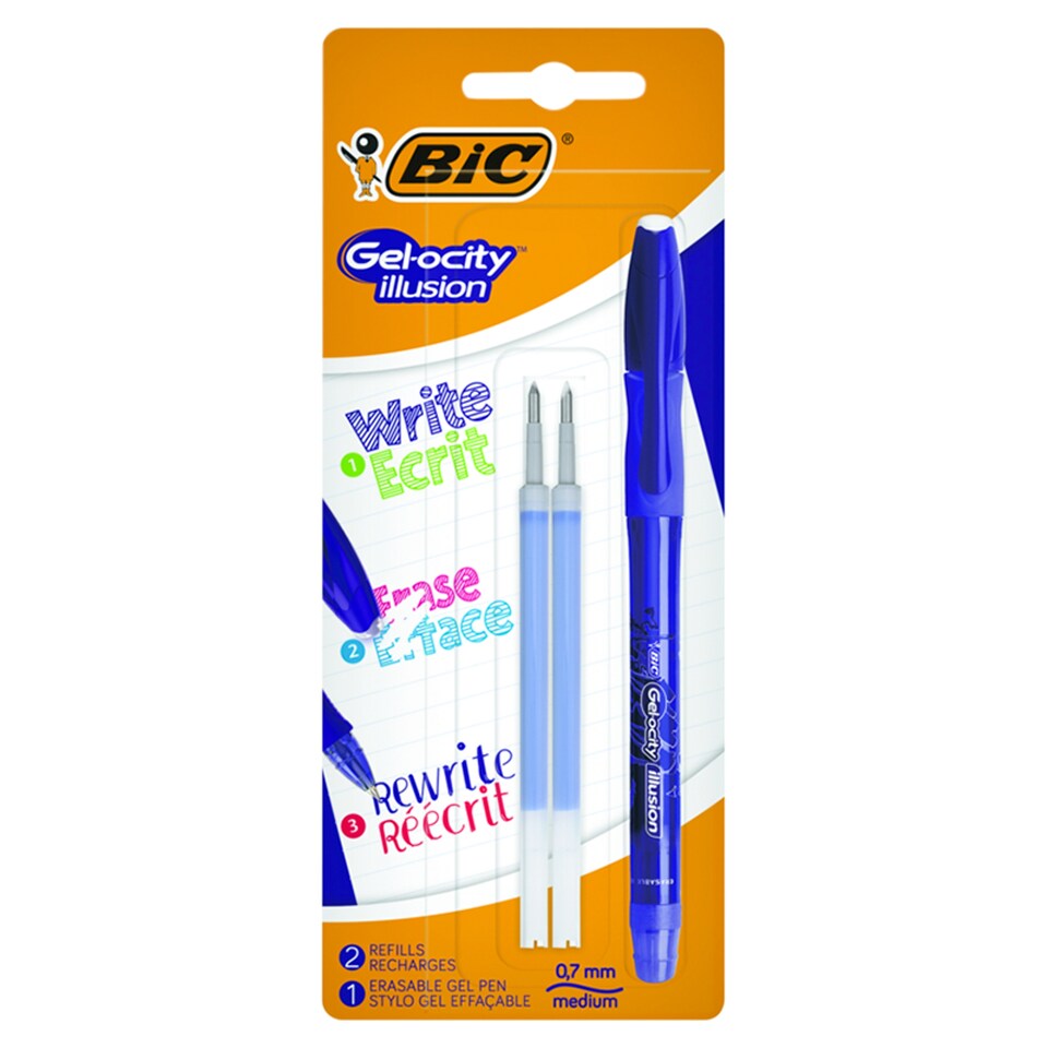 BIC Gel-Ocity Illusion Ballpoint Pen with 2 Refills