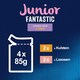 Obrázek 2 pro produkt Felix Fantastic Junior kapsičky pro koťata kuře, losos v želé 4 x 85g