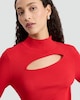 image 3 of F&F Knitted Cut Out Detail Jumper in Red