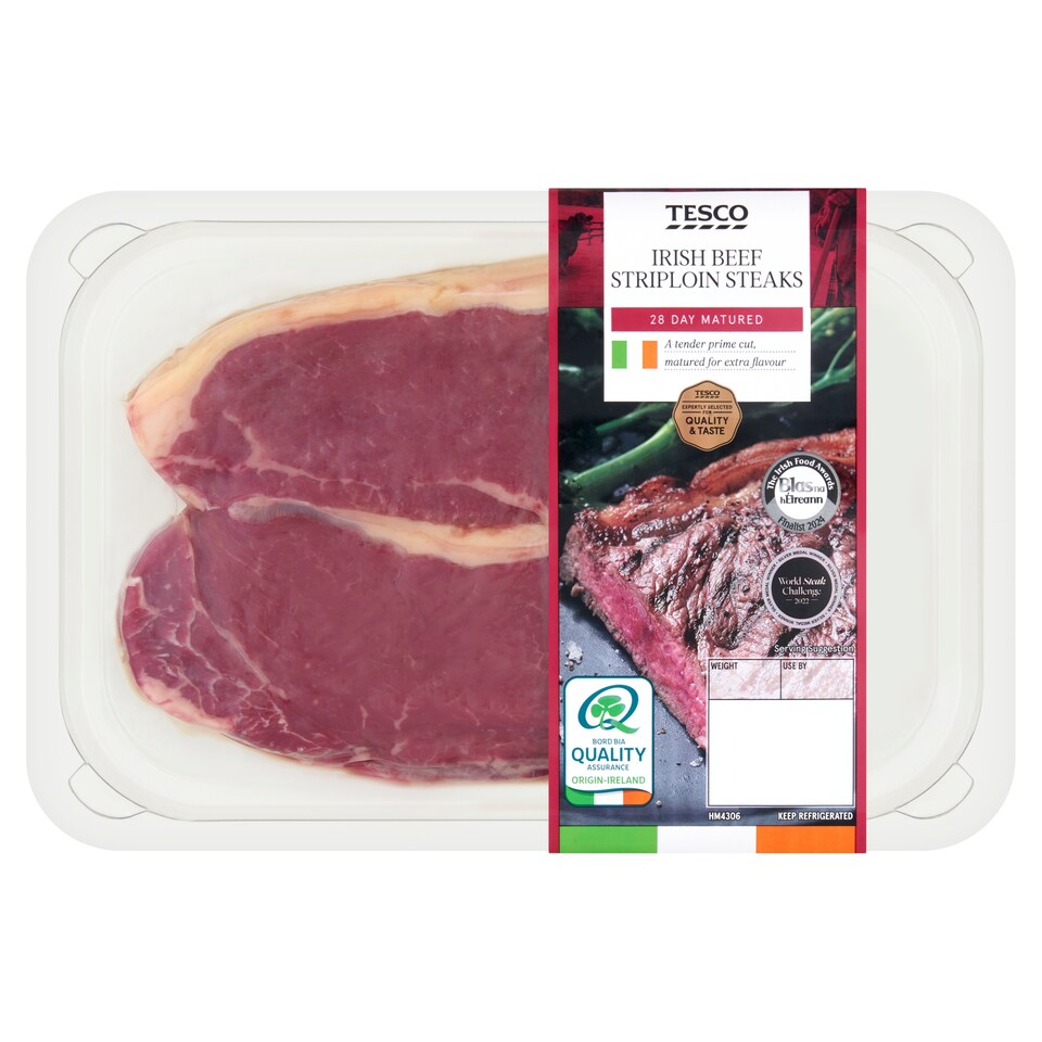 Tesco Irish Striploin Steak 422G