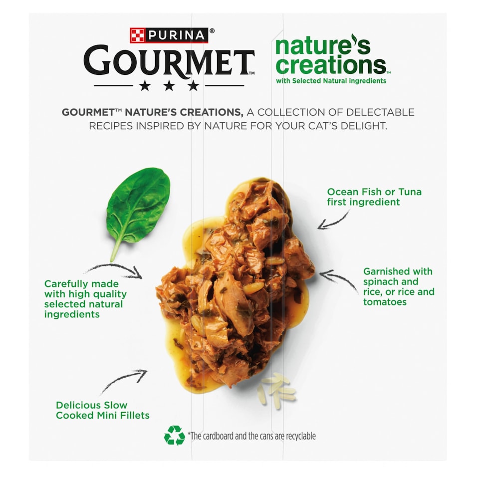 image 1 of GOURMET Nature's Creations Fish Wet Cat Food 8x85g