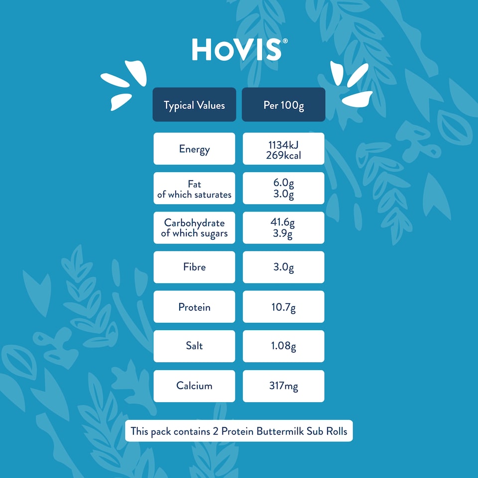 image 1 of Hovis Buttermilk Sub Rolls 4 Pack