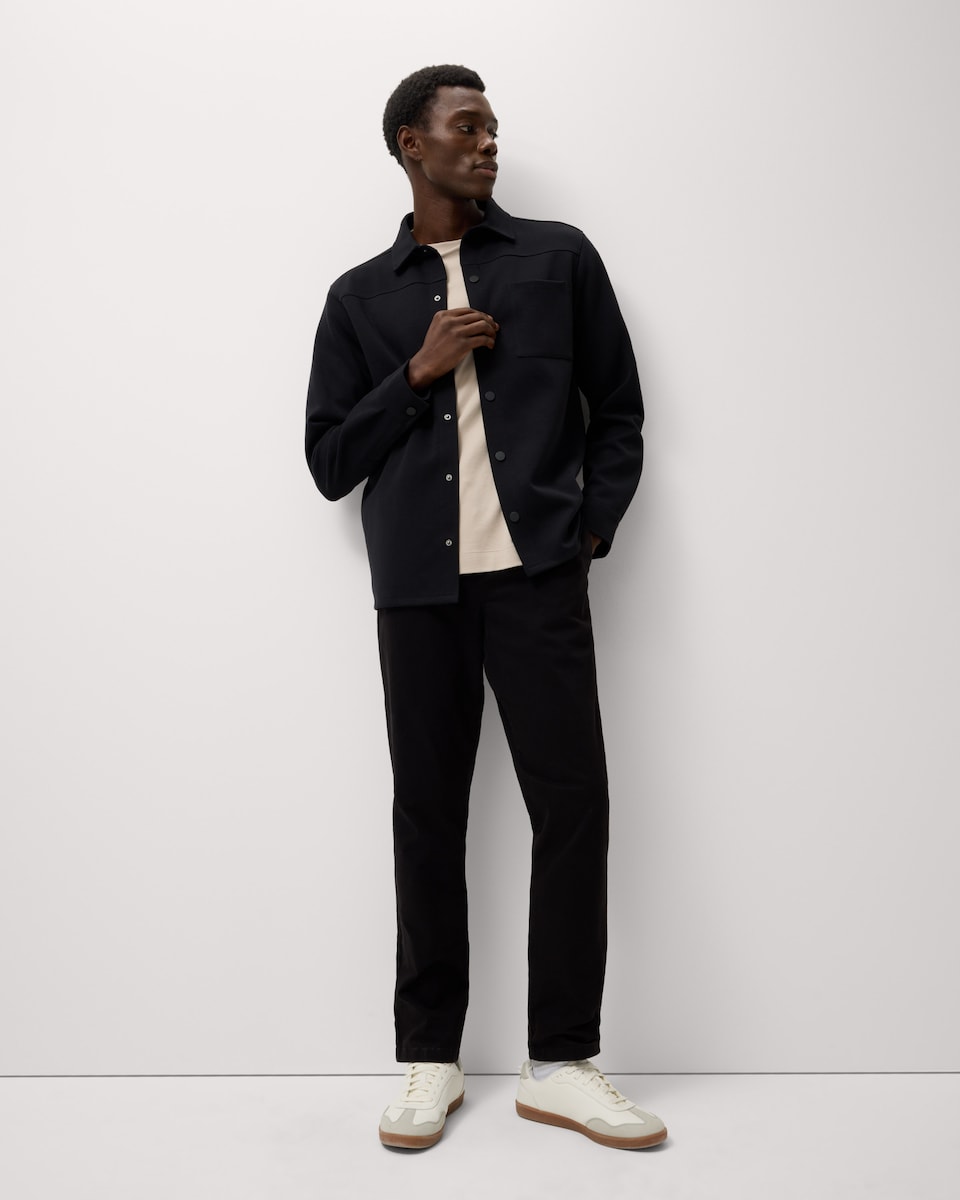 image 1 of F&F Cotton Rich Drawstring Chino Trousers in Black