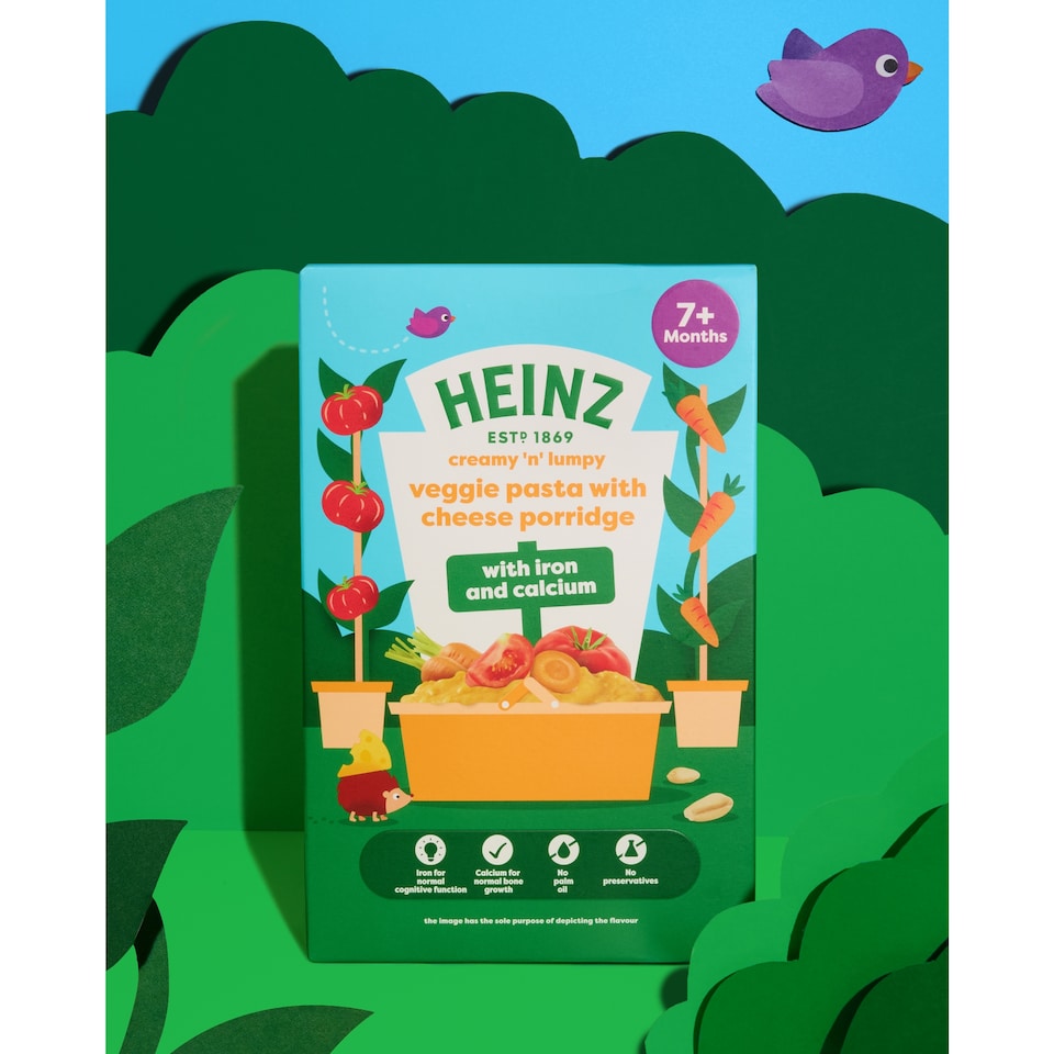 image 1 of Heinz Veggie Pasta with Cheese Baby Food Porridge 7m+ 200g