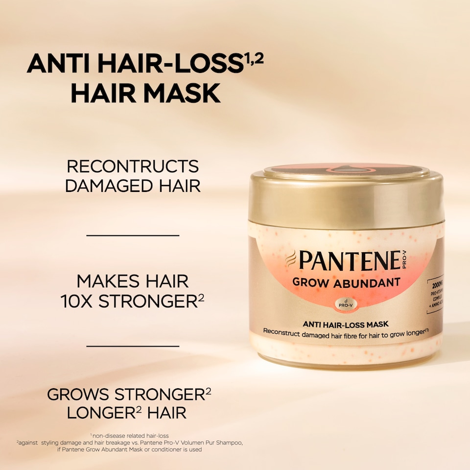 image 1 of Pantene Grow Abundant Anti Hair Loss Mask 300ml