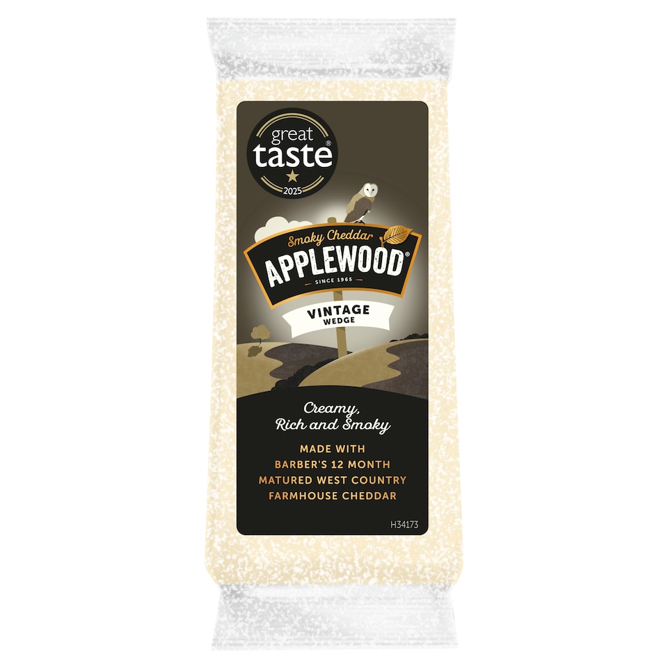 image 1 of Applewood Vintage Smoky Cheddar Cheese Wedge 150g