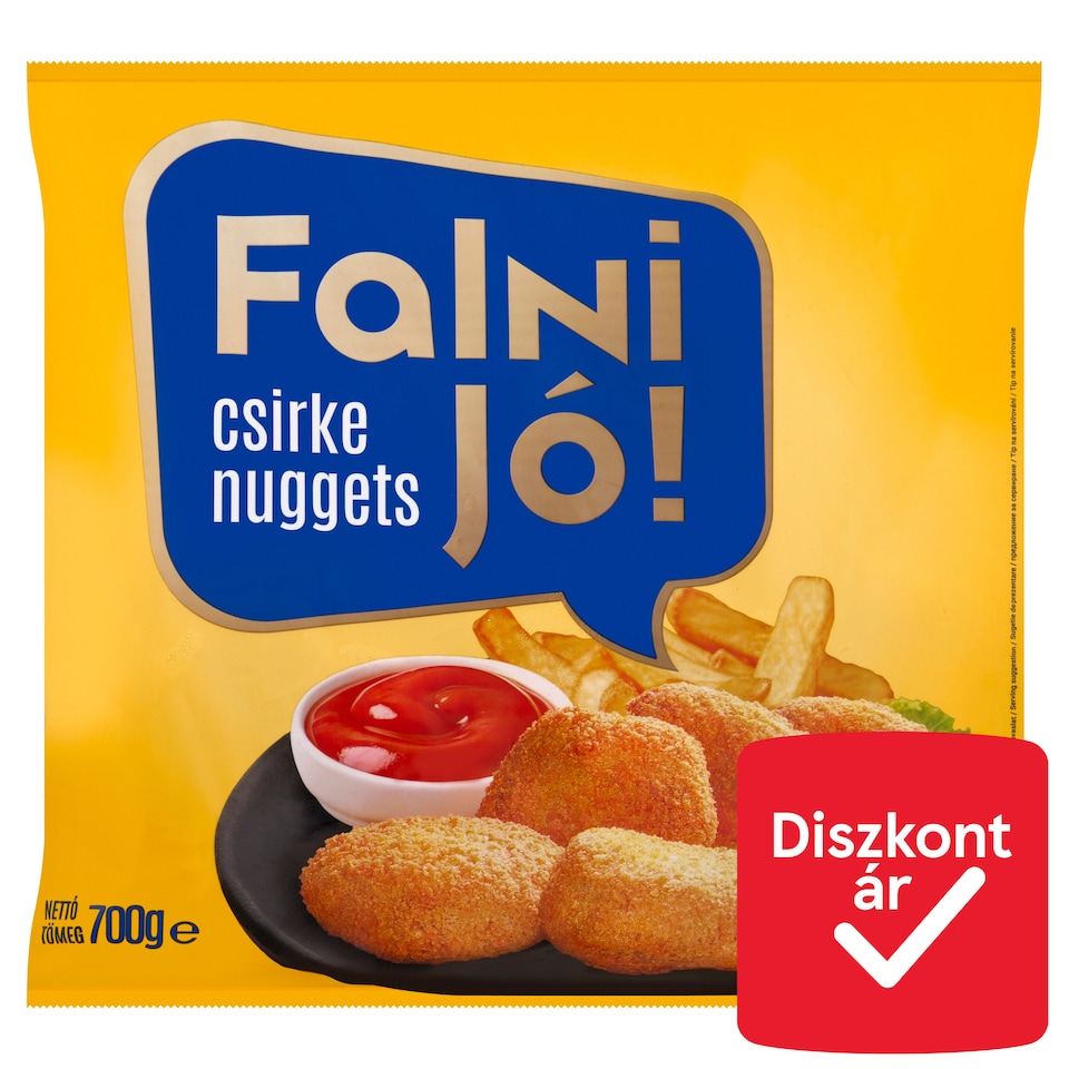 Falni Jó! gyorsfagyasztott csirke nuggets 700 g  1. kép