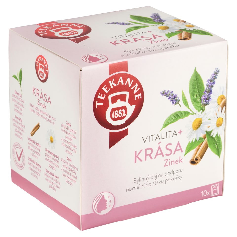 obrázok 1 z Teekanne Vitalita+ Krása zinok bylinná čajová zmes 10 x 1,75 g (17,5 g)
