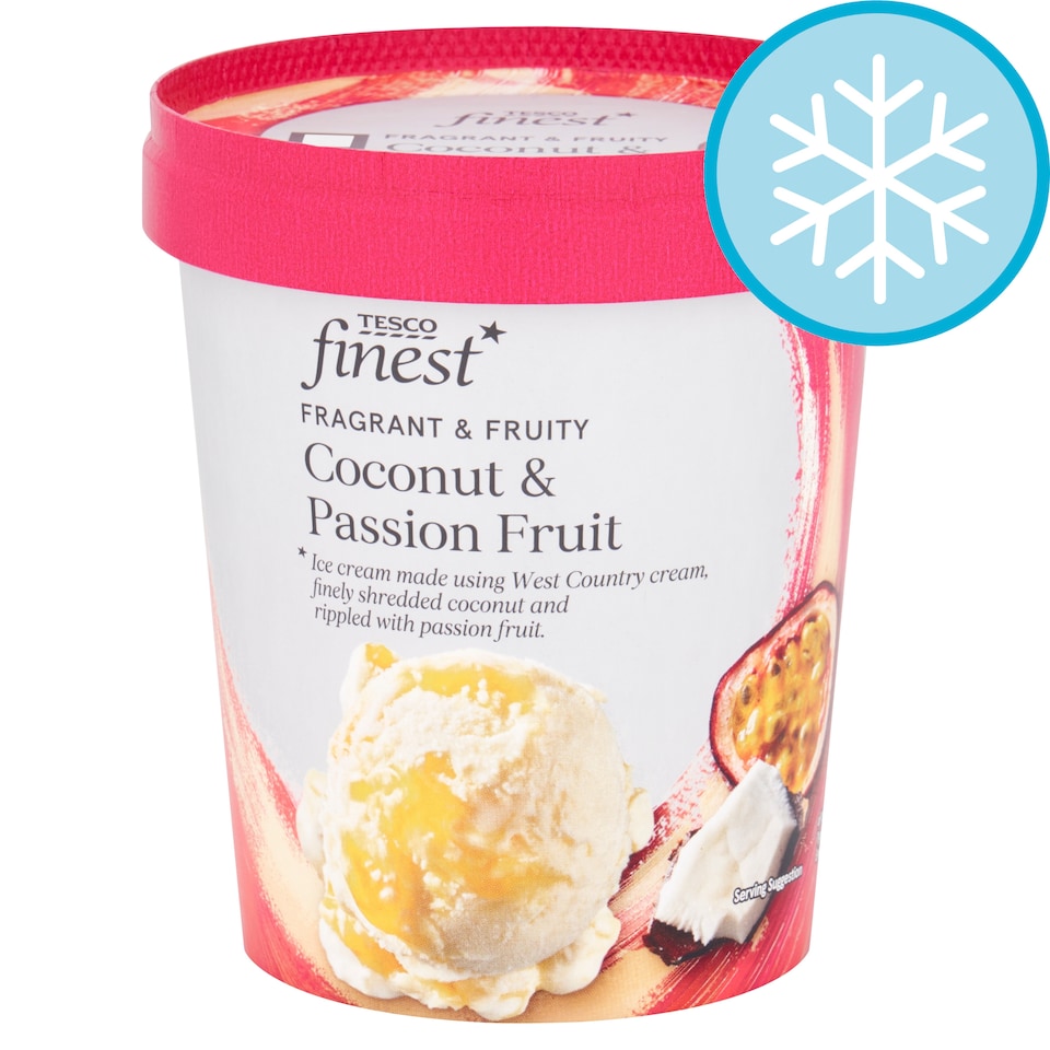 Tesco Finest Coconut & Passion Fruit Ice Cream 480Ml