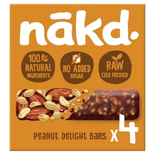 Nakd Peanut Delight Fruit & Peanut Bars 4X35g