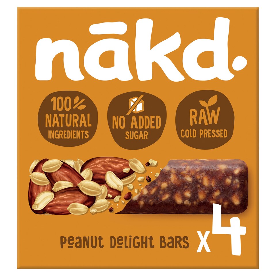 image 1 of Nakd Peanut Delight Fruit & Peanut Bars 4X35g