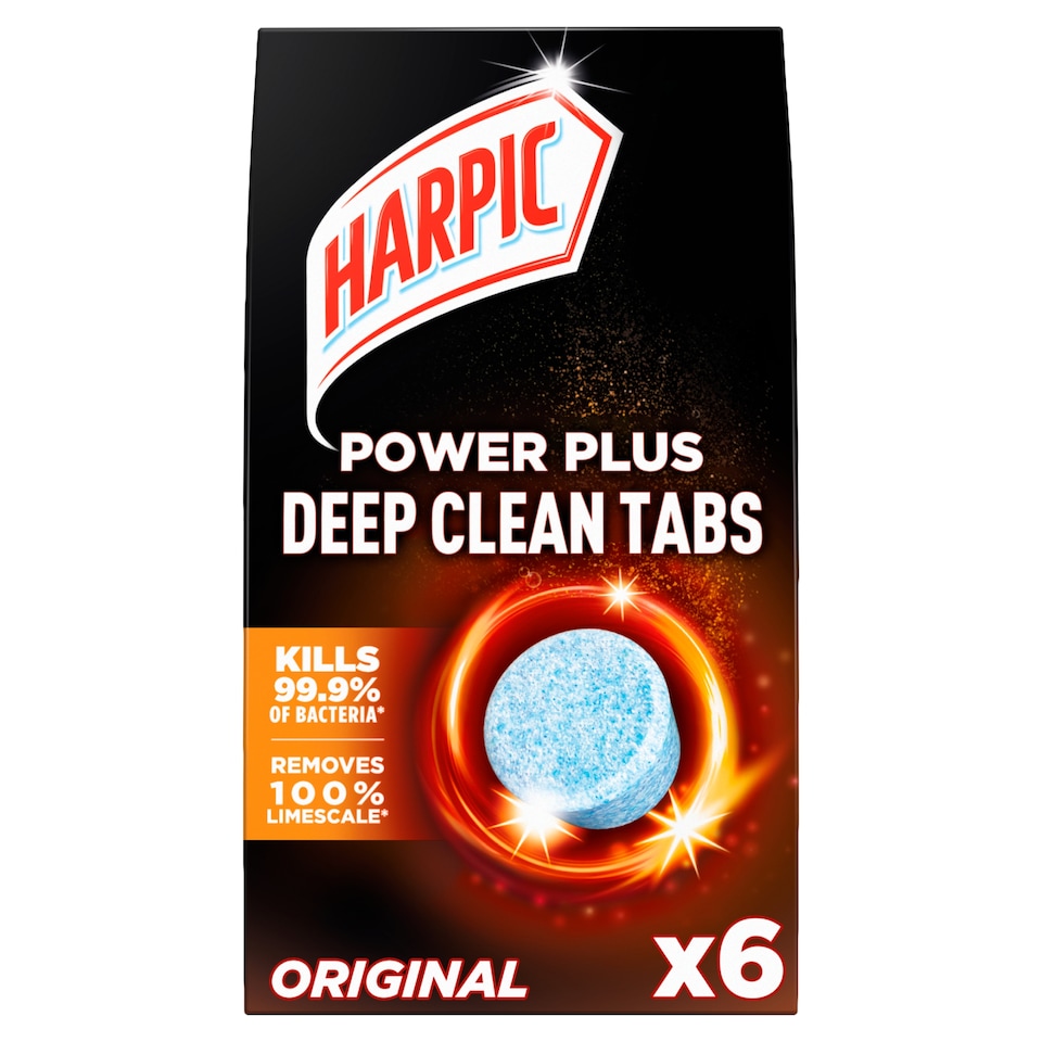 image 1 of Harpic Power Plus Deep Clean Tabs Toilet Cleaner Original 135g
