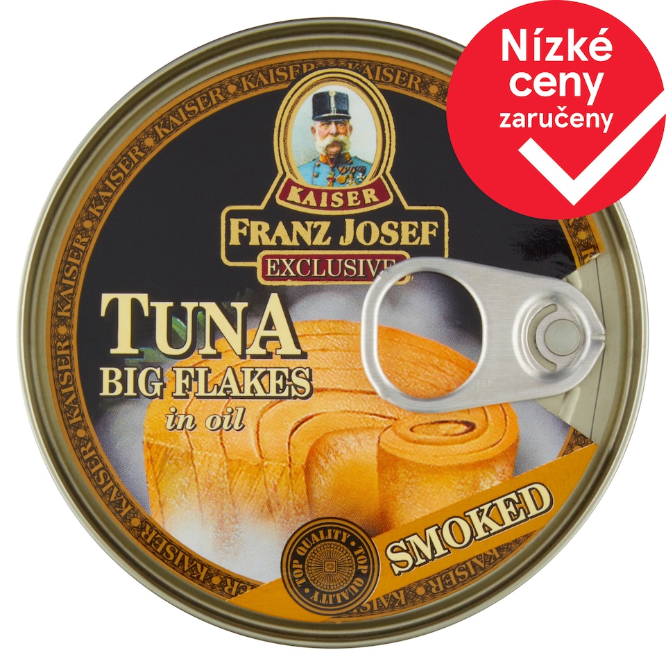 Franz Josef Kaiser Exclusive Tuňák kousky ve slunečnicovém oleji s uzenou příchutí 170g