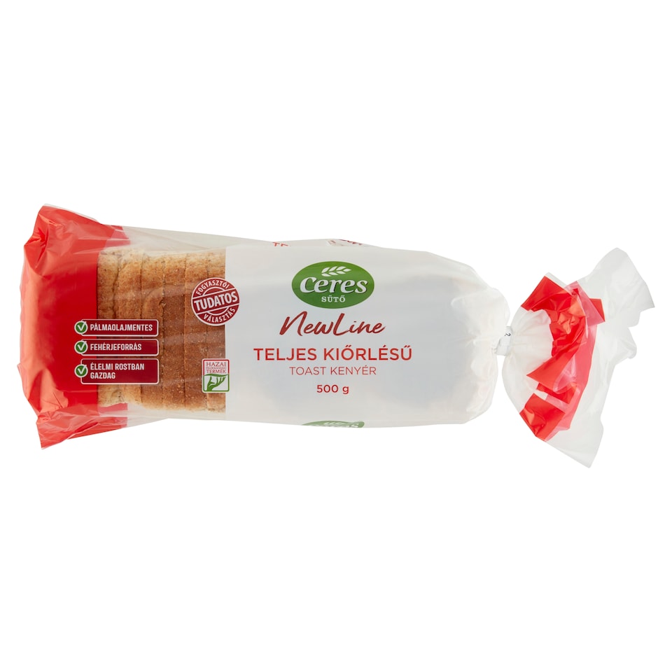 Ceres NewLine teljes kiőrlésű toast kenyér 500 g  1. kép