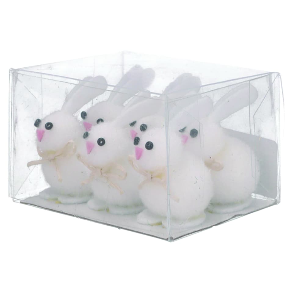 Jumi Velikonoční dekorace zajíčci s mašlí 6 ks