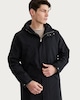 image 1 of The F&F Edit Hooded Longline Coat in Black