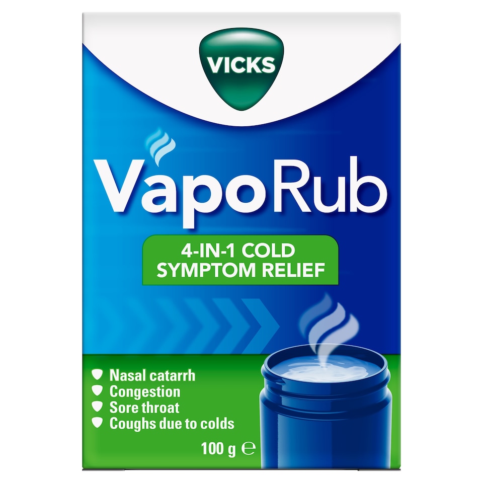 image 1 of Vicks VapoRub 4In1 Cold Symptom Relief Jar 100g
