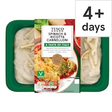 Tesco Spinach & Ricotta Cannelloni 400G