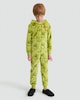 image 2 of The Grinch Fleece Printed Zip Up Onesie in Green