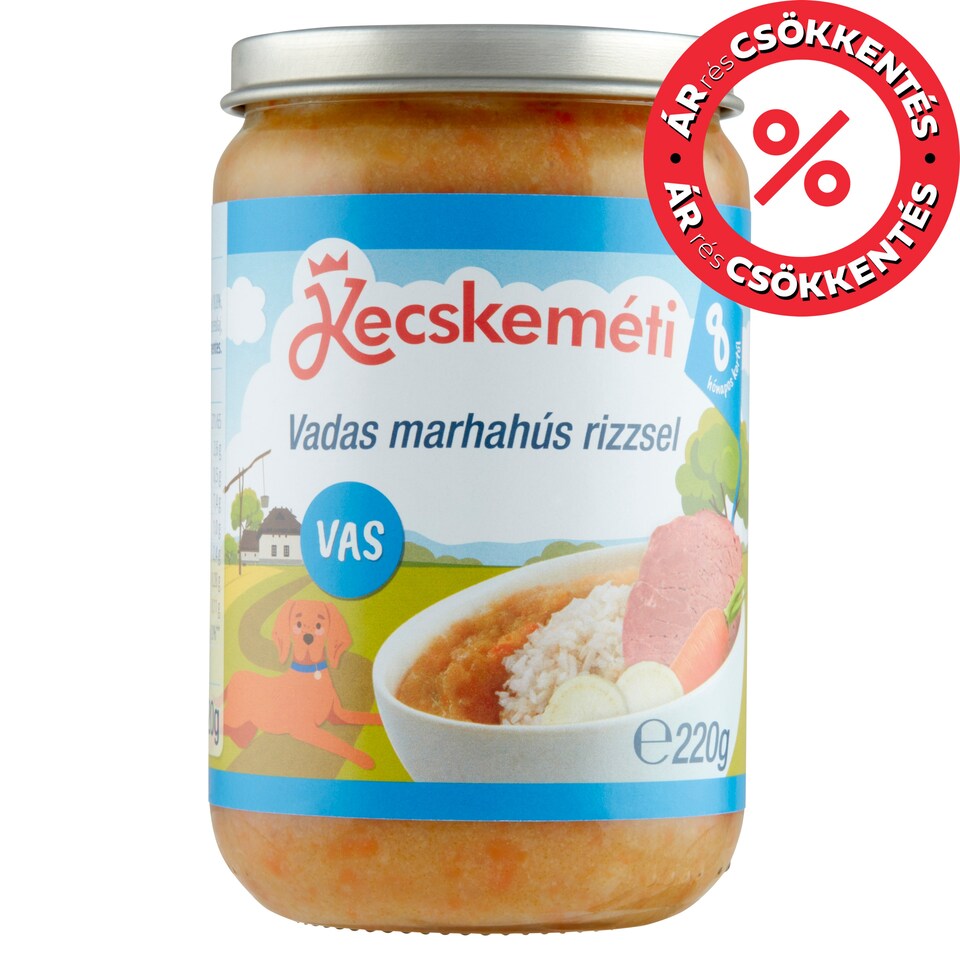 Kecskeméti Beef with Rice Baby Food 8 Months+ 220 g