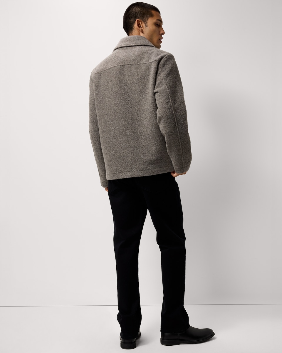 image 1 of F&F Textured Zip Through Jacket in Stone