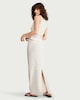 image 3 of F&F Textured Split Hem Co-ord Maxi Skirt in Cream