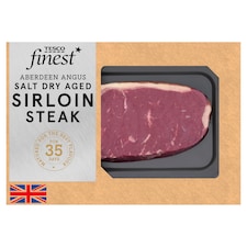 Tesco Finest Aberdeen Angus Salt Dry Aged Sirloin Steak