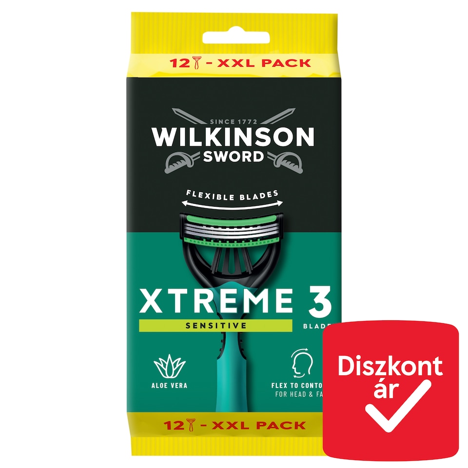 Wilkinson Sword Xtreme3 Sensitive Triple Blade Razors 12 pcs