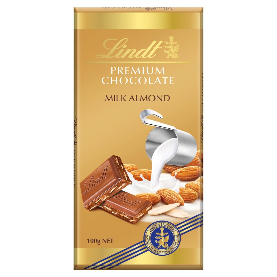 Lindt Mléčná čokoláda s plátkami mandlí 100 g
