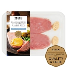 Tesco 2 Gammon Steaks With Rarebit Cheese Melt 300G