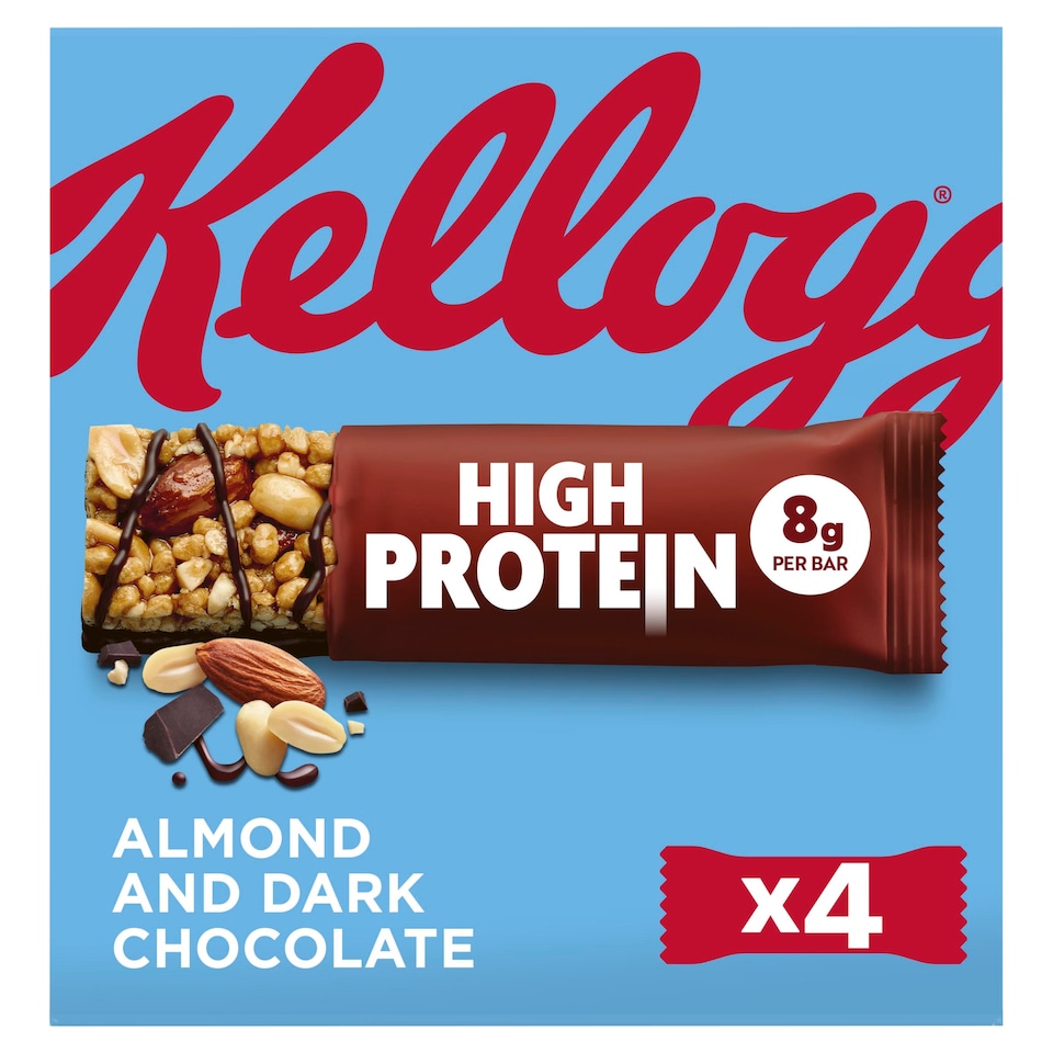 image 1 of Kellogg's High Protein Almond & Dark Chocolate 4x35g