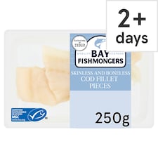 Tesco Skinless and Boneless Cod Fillet Pieces 250g